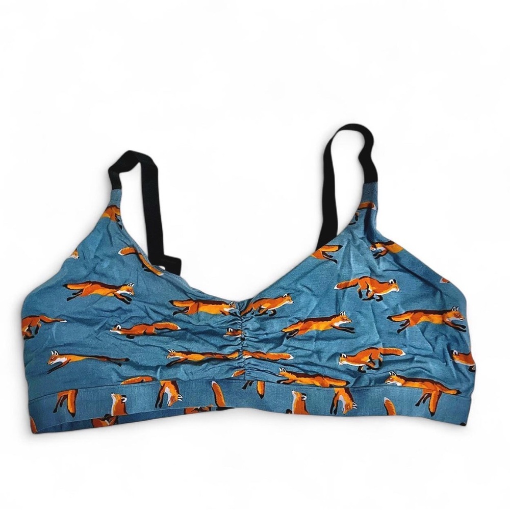 MeUndies Blue Bralette with Fox Print